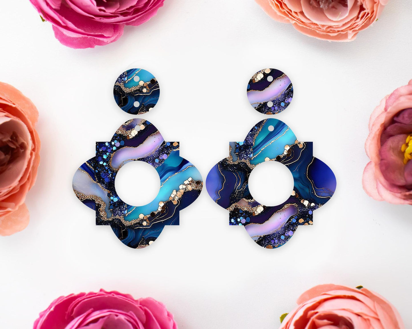 Agate Geometric Earrings Blanks