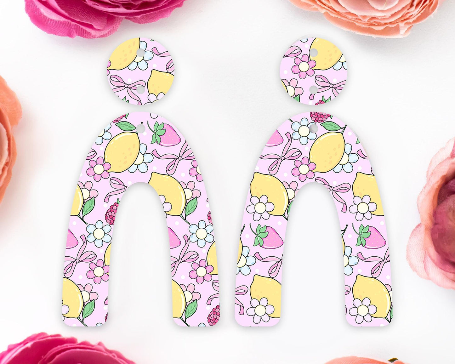 Coquette Fruits Arch Earrings Blanks
