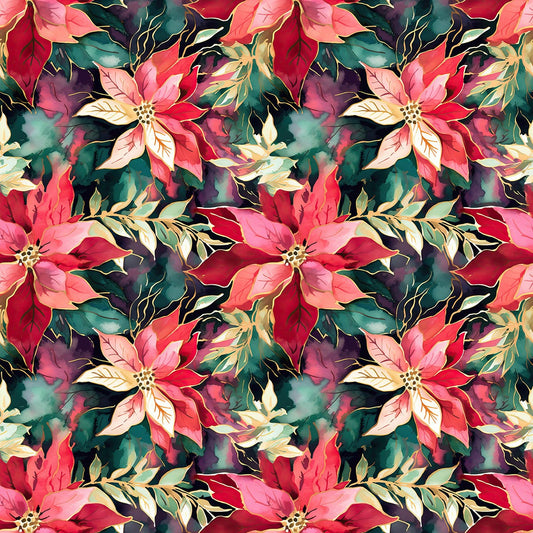 Red & Gold Poinsettias
