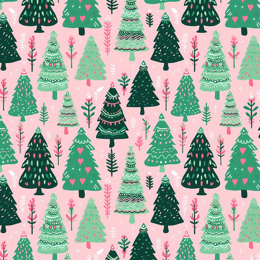Pink & Green Christmas Trees