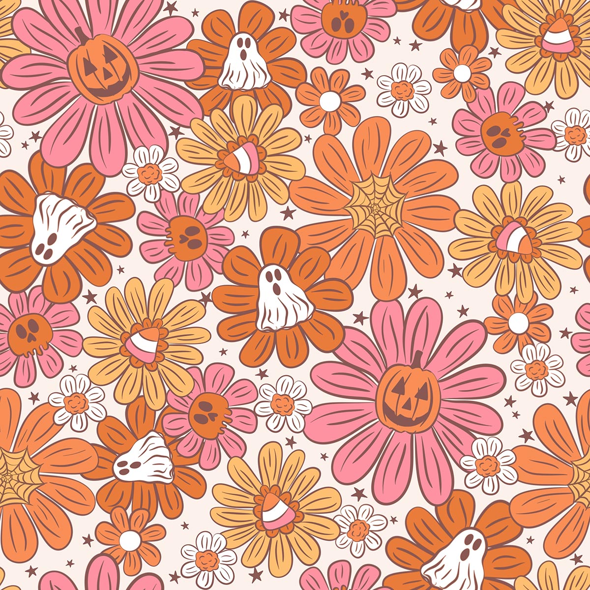 Retro Spooky Flowers