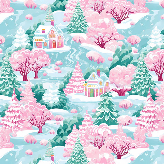 Pink Winter Scene