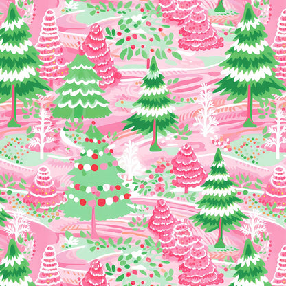 Preppy Pink Christmas Trees