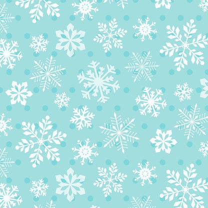 Blue & White Snowflakes
