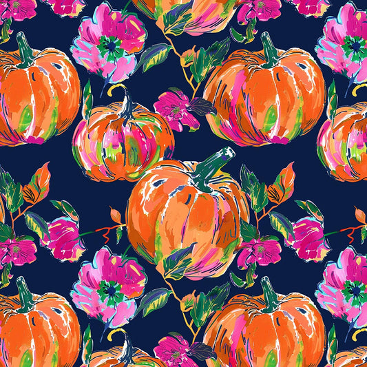 Preppy Pumpkins and Flowers