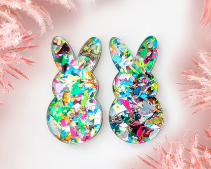 Glitter Easter Bunny Earring Blanks
