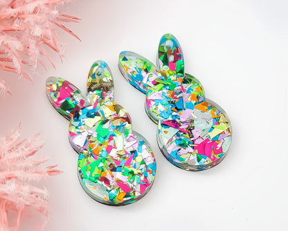 Glitter Easter Bunny Earring Blanks