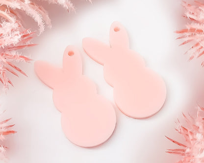 Pastel Pink Easter Bunny Earring Blanks