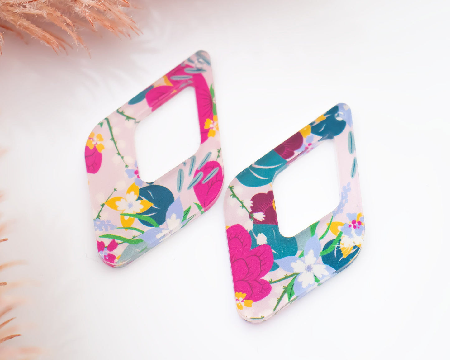 Floral Teardrop Earrings Blanks