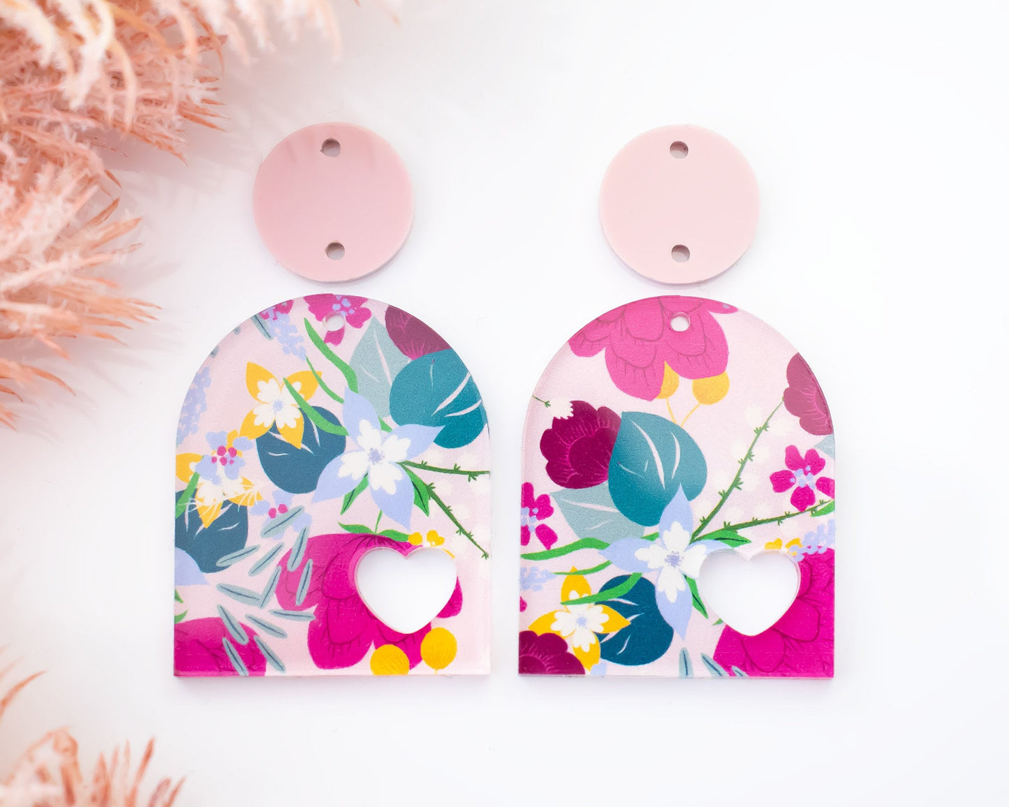 Floral Heart Arch Earrings Blanks