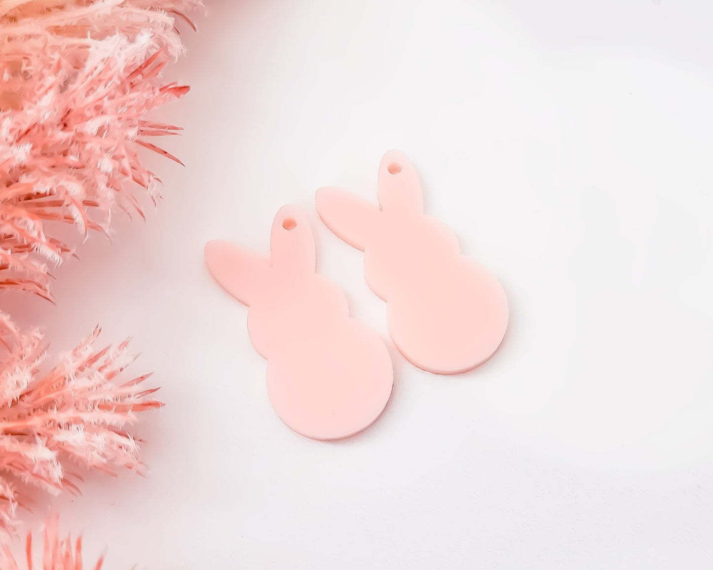 Pastel Pink Easter Bunny Earring Blanks