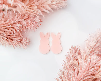Pastel Pink Easter Bunny Earring Blanks