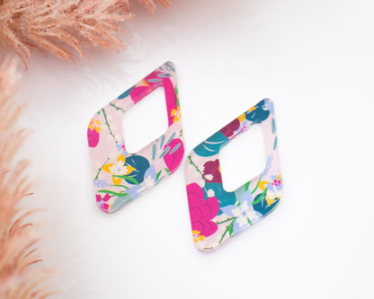 Floral Teardrop Earrings Blanks