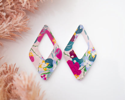 Floral Teardrop Earrings Blanks