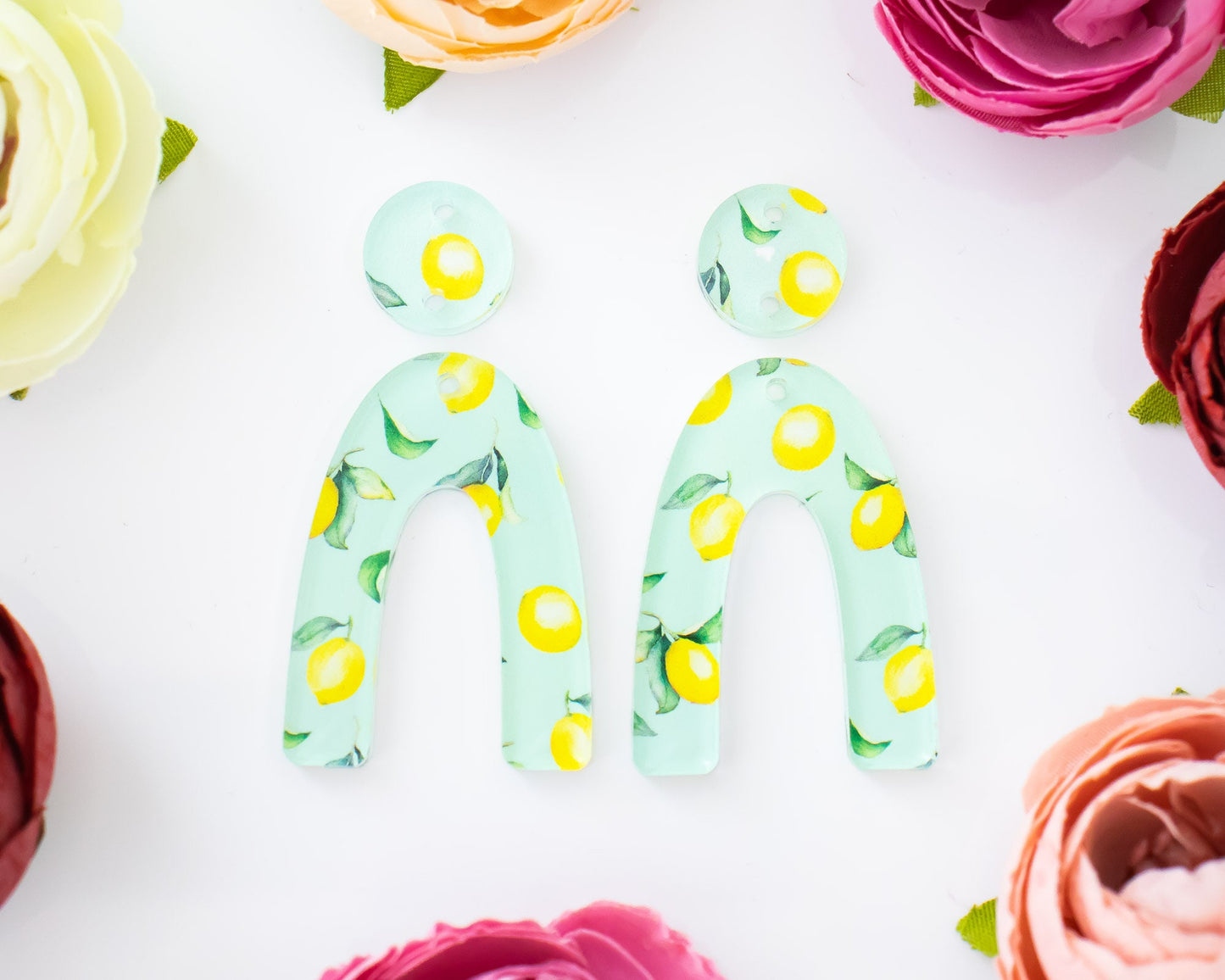 Lemon Arch Acrylic Earrings Blanks