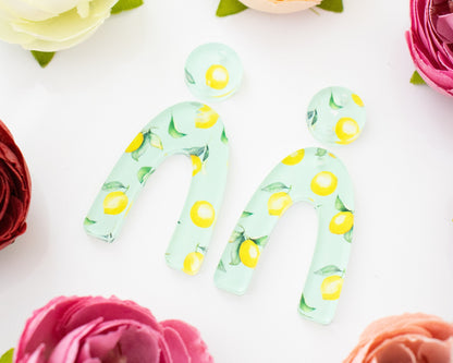 Lemon Arch Acrylic Earrings Blanks