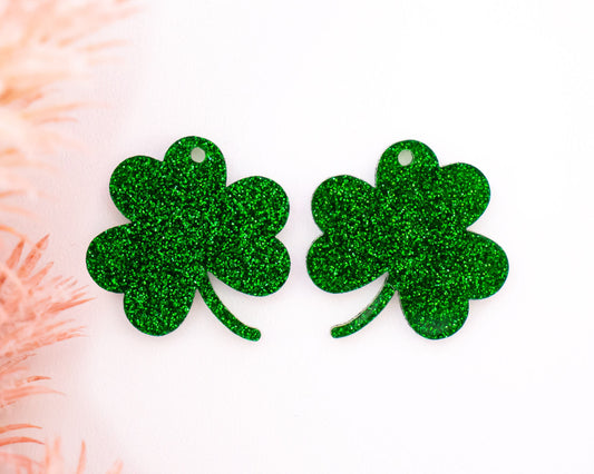 Glitter Shamrock Earring Blanks
