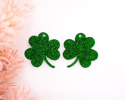 Glitter Shamrock Earring Blanks