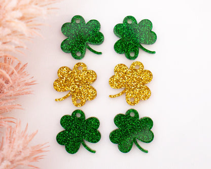Stacked Glitter Shamrocks Earring Blanks