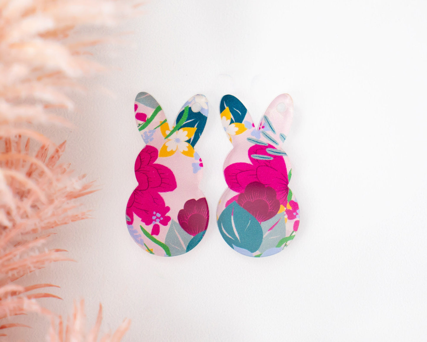 Floral Easter Bunny Earring Blanks