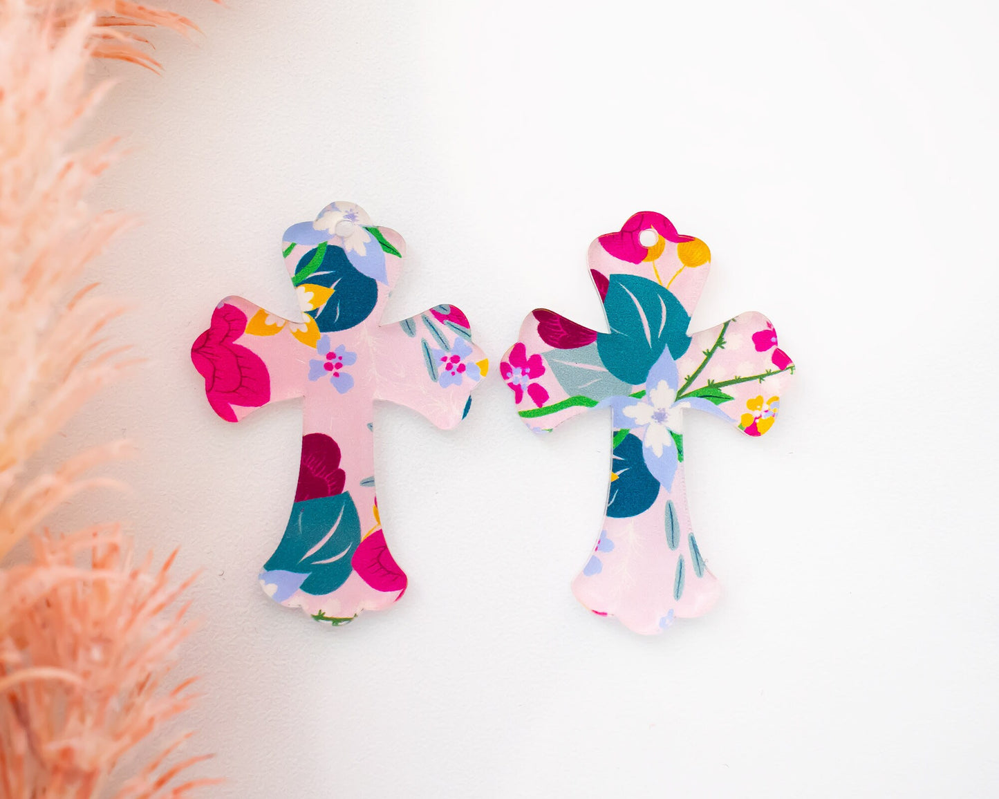 Floral Cross Earring Blanks