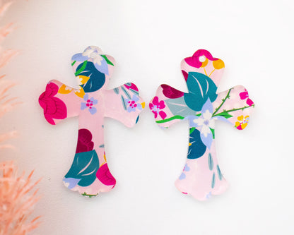 Floral Cross Earring Blanks