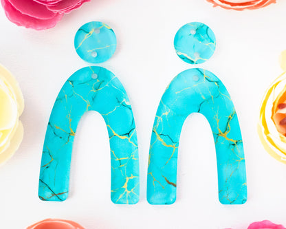 Turquoise Arch Earrings Blanks