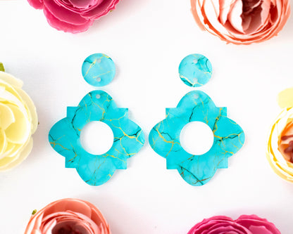 Turquoise Geometric Earrings Blanks