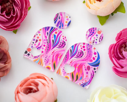 Abstract Floral Arch Earrings Blanks
