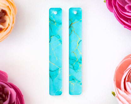 Turquoise Bar Earring Blanks
