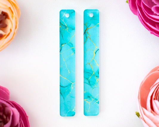 Turquoise Bar Earring Blanks