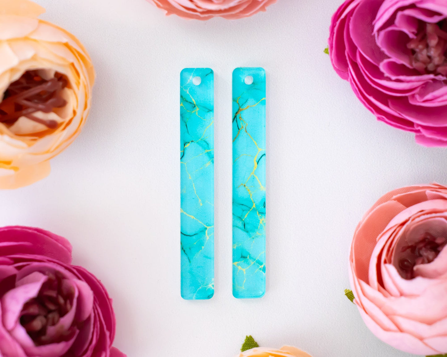 Turquoise Bar Earring Blanks