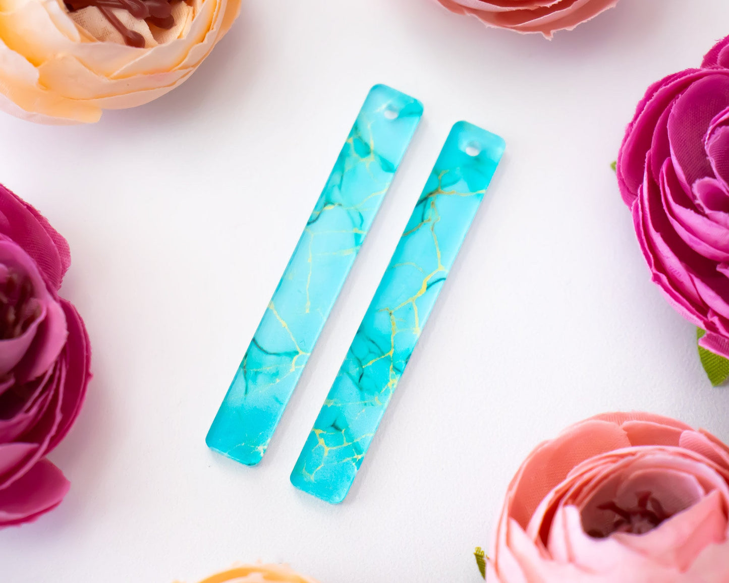 Turquoise Bar Earring Blanks