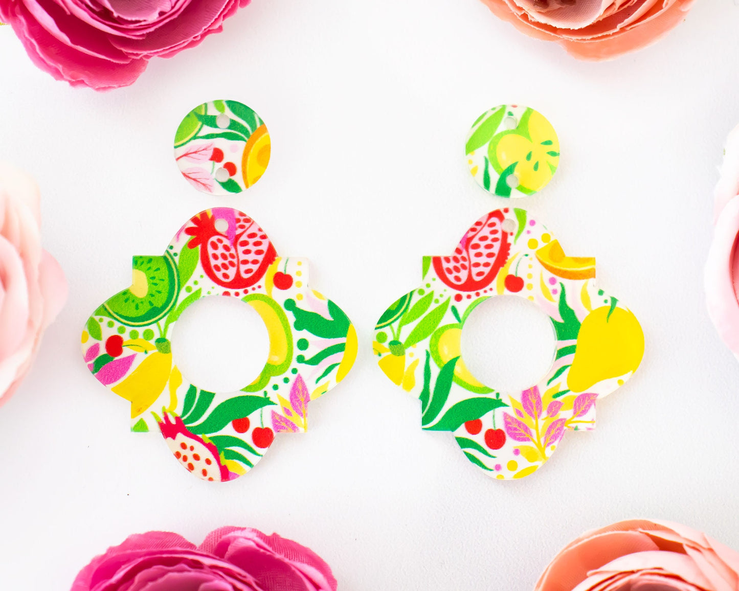 Fruit Geometric Earrings Blanks