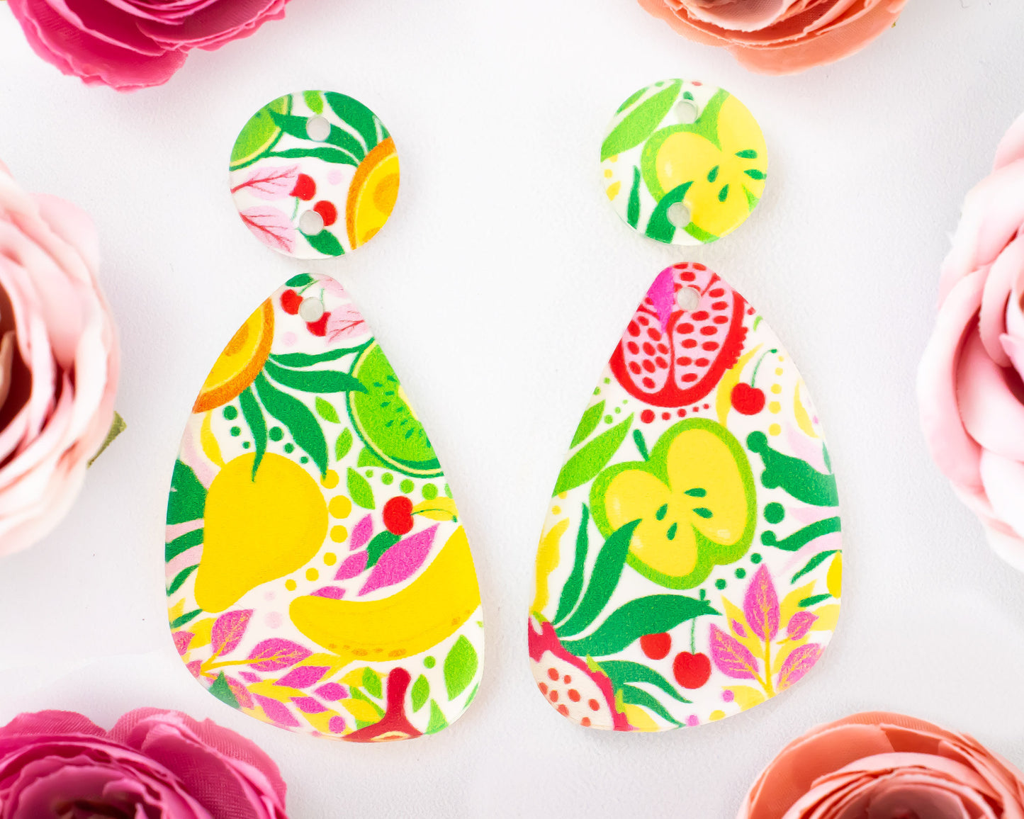 Fruit Teardrop Earrings Blanks