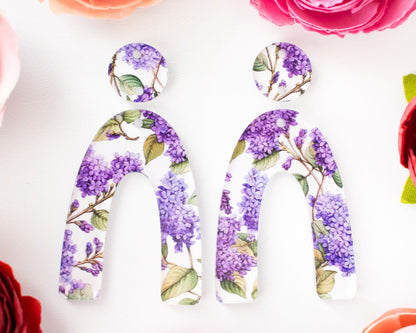 Lilac Arch Acrylic Earrings Blanks