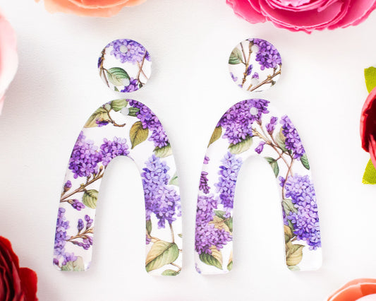 Lilac Arch Acrylic Earrings Blanks