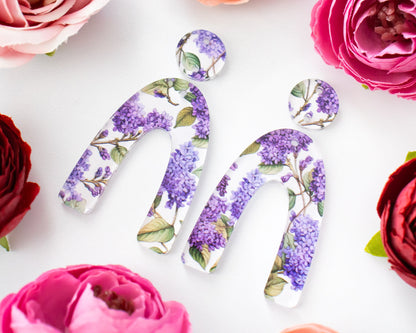 Lilac Arch Acrylic Earrings Blanks