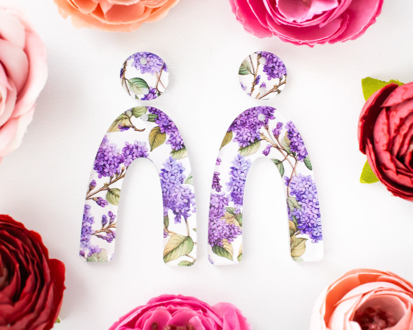 Lilac Arch Acrylic Earrings Blanks