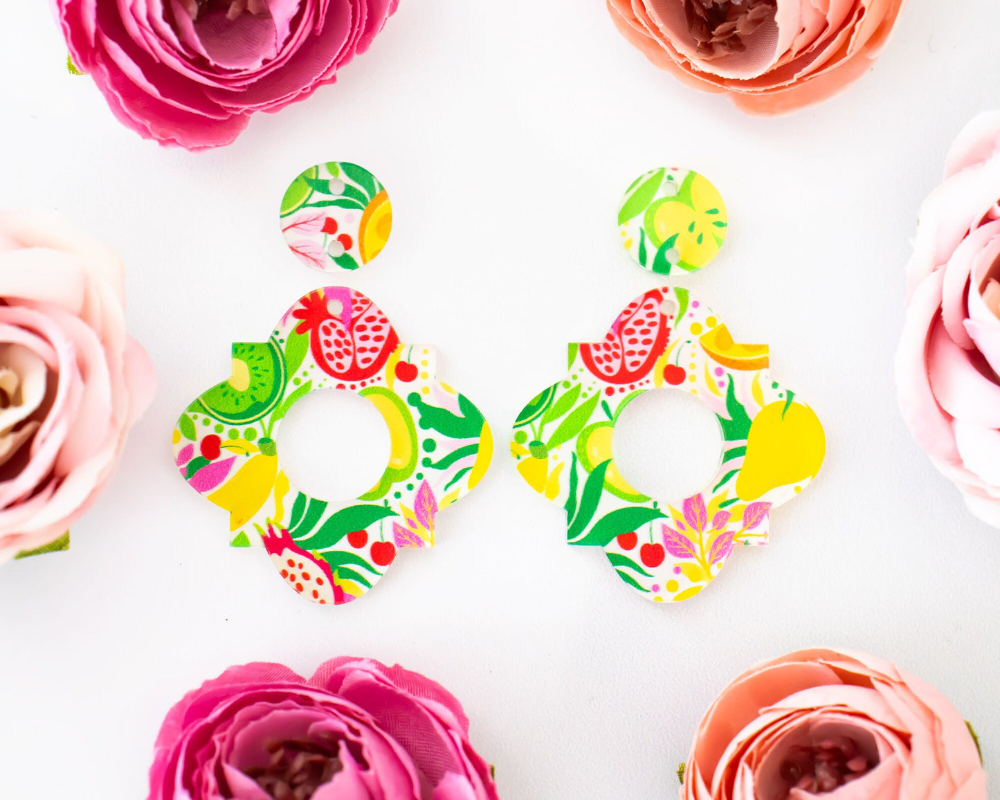 Fruit Geometric Earrings Blanks