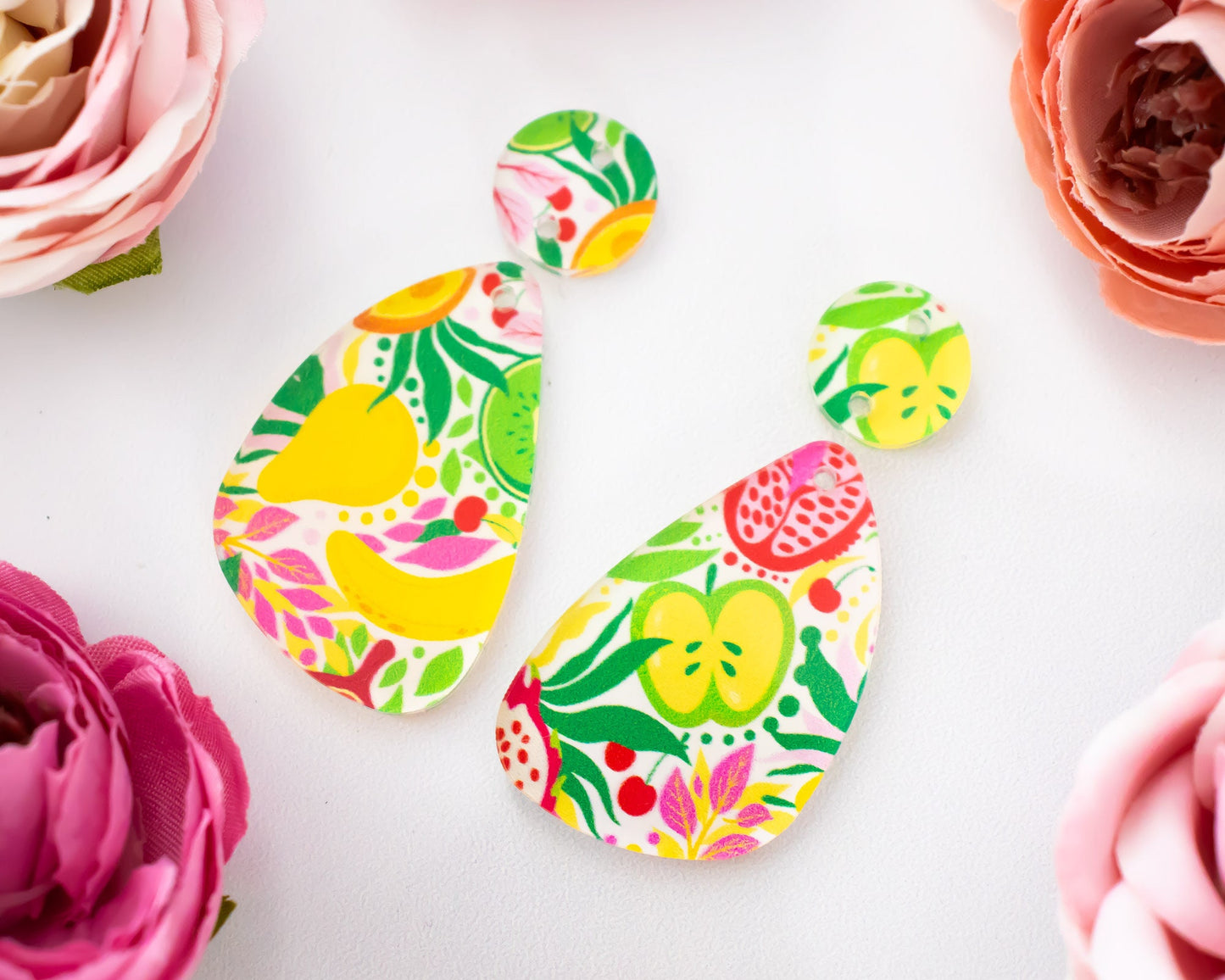 Fruit Teardrop Earrings Blanks
