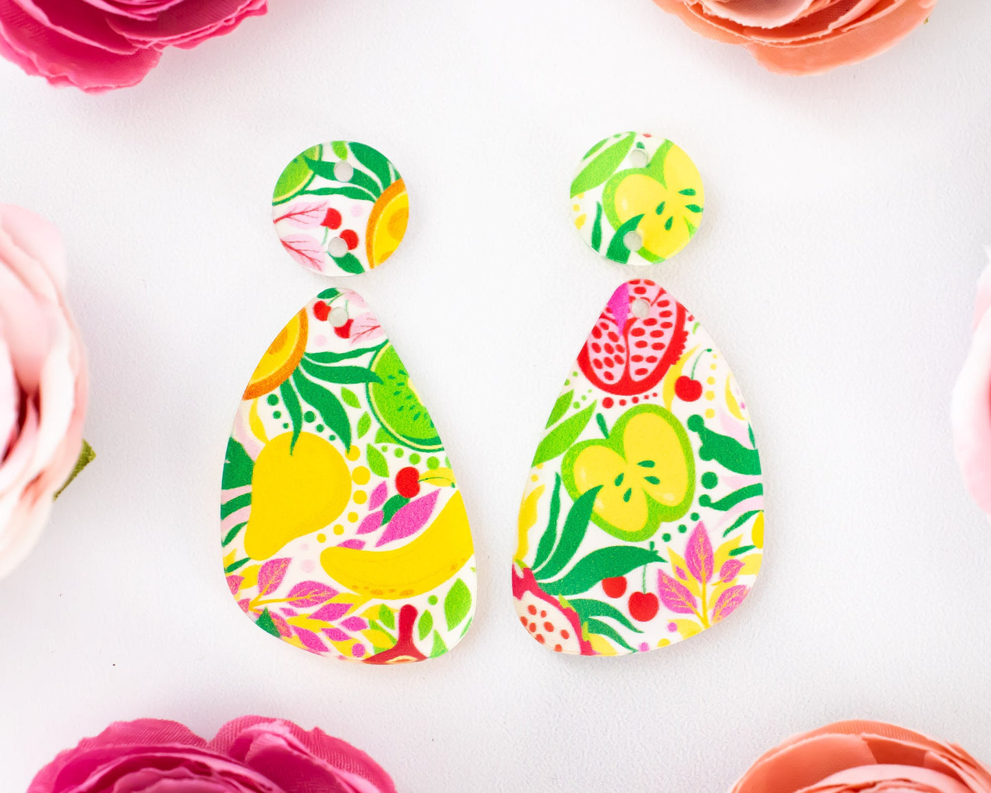 Fruit Teardrop Earrings Blanks