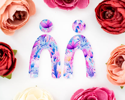 Boho Flowers Arch Earrings Blanks