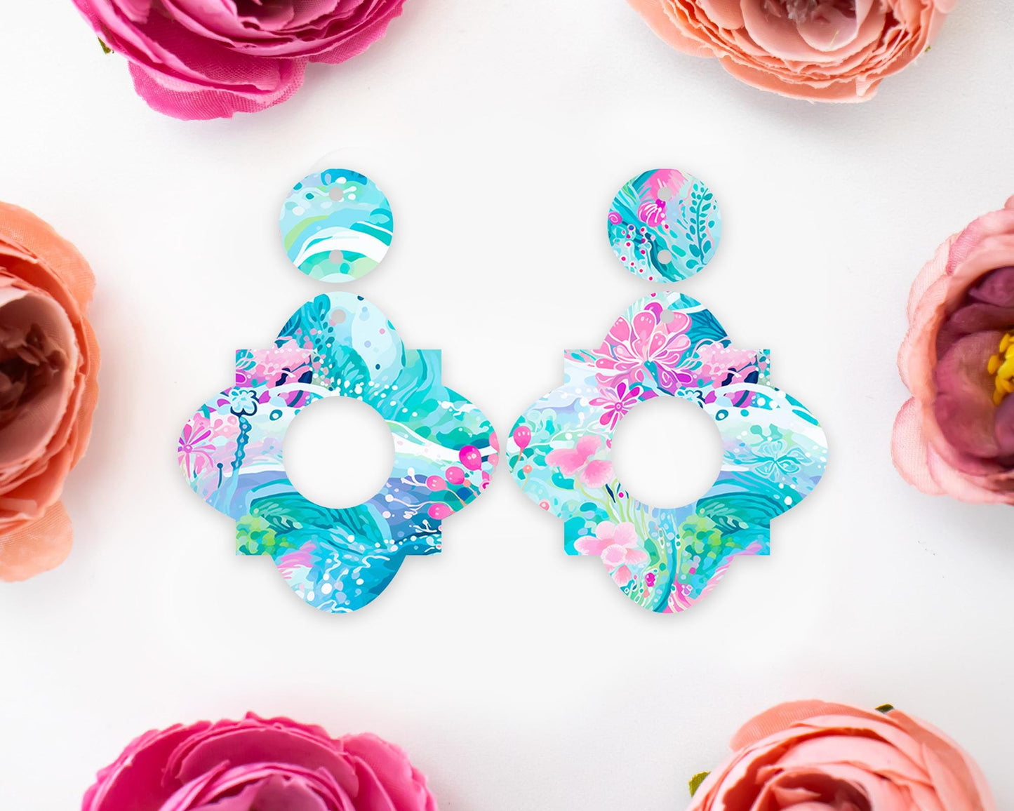 Ocean Geometric Earrings Blanks