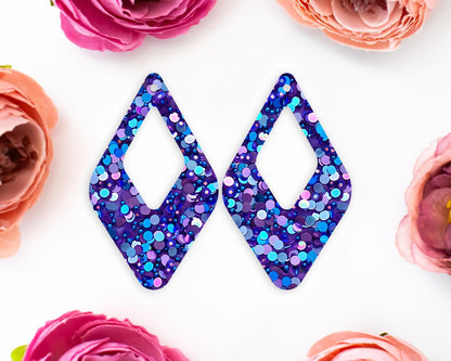 Sequin Diamond Teardrop Earrings Blanks