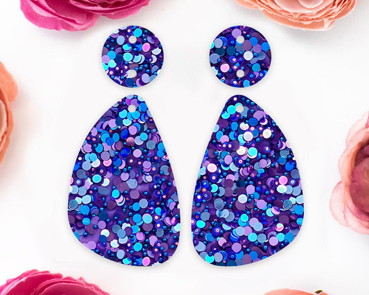 Sequin Teardrop Earrings Blanks