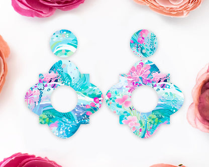 Ocean Geometric Earrings Blanks