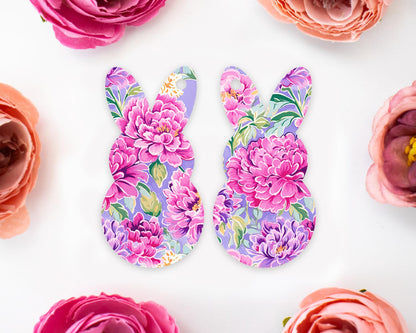 Peony Easter Bunny Earring Blanks