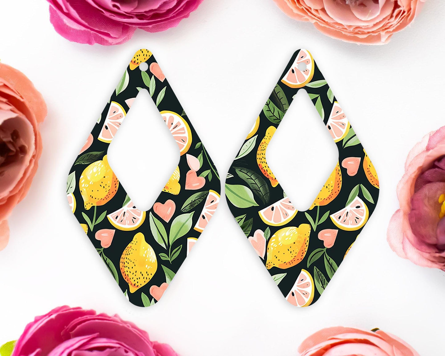Lemon Diamond Earrings Blanks