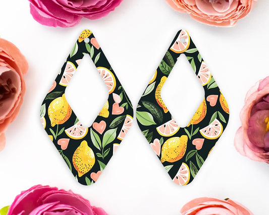 Lemon Diamond Earrings Blanks